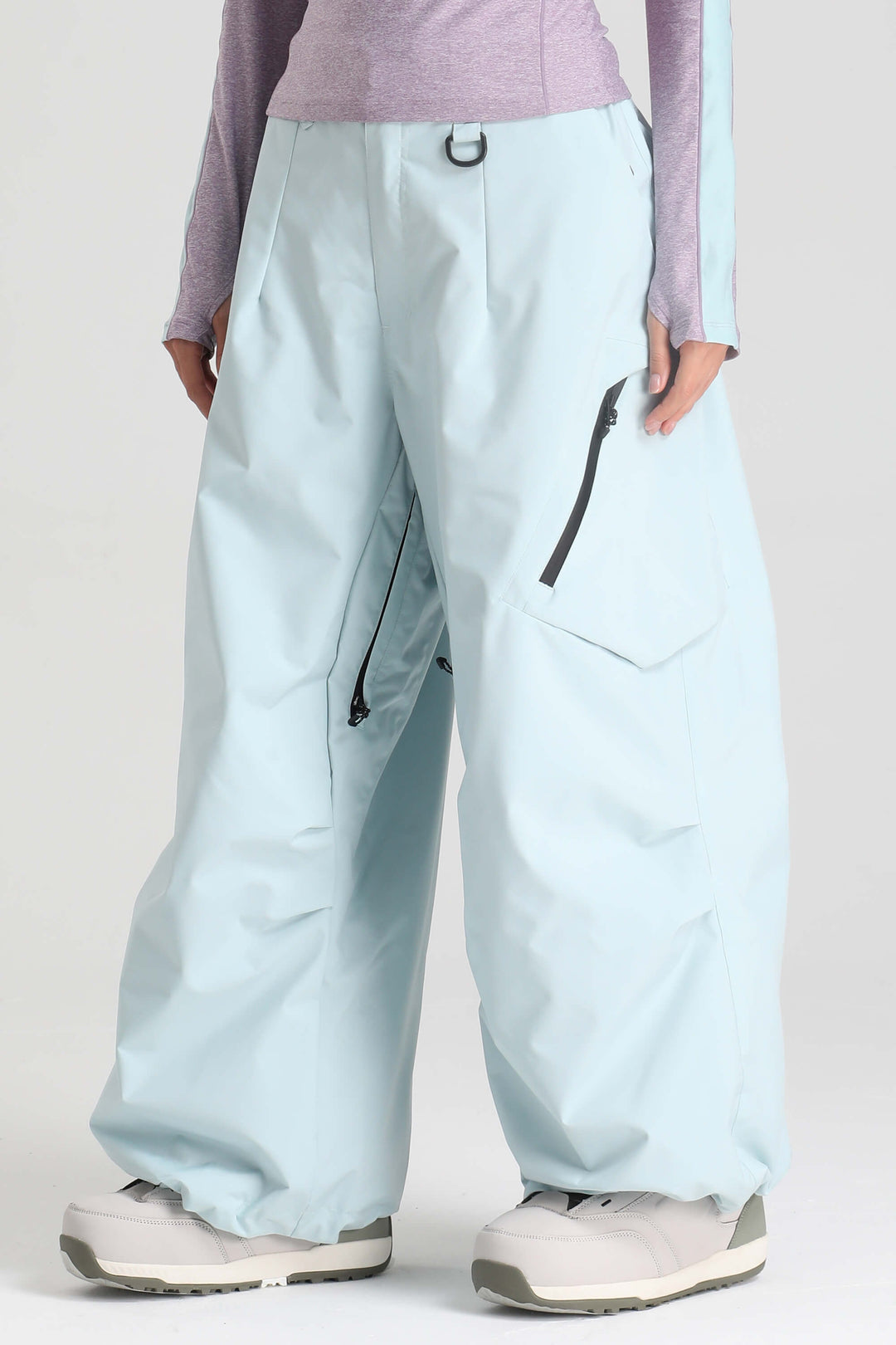 Women's Lightweight Breathable Waterproof Insulated Baggy Snow Pants