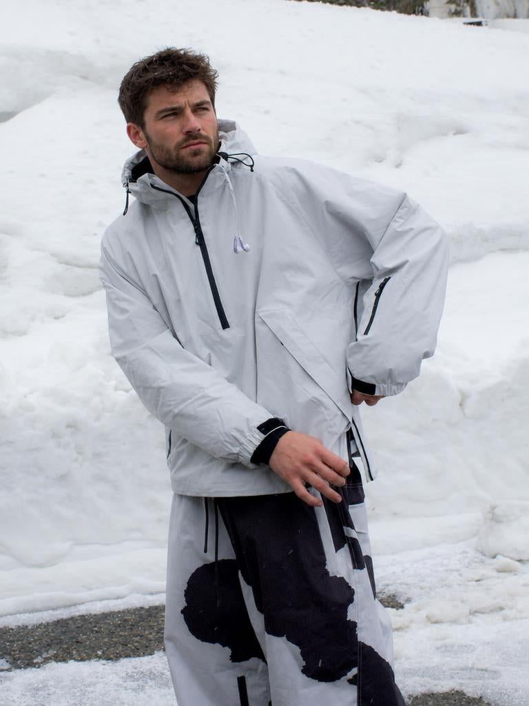 Men's Caramel Minimalist Half-Zip Waterproof Insulated Snow Anorak